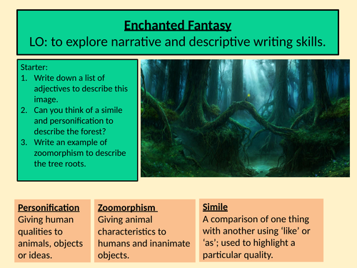 Enchanted forest and fairies Just Write