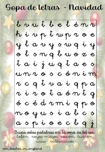 Crossword Christmas - In English &amp; Spanish | Teaching Resources