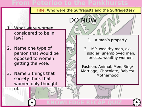 L8 Suffragists vs Suffragettes