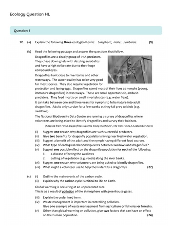 LC - Biology 1.4.1 - 1.4.12 - Ecology | Teaching Resources