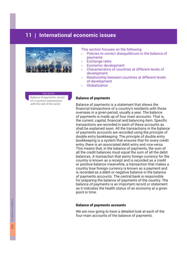 Balance of Payments: Cambridge International syllabus 2023 - 2025