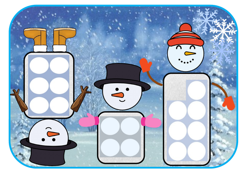 Numicon Snowmen