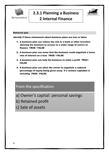 Pearson Edexcel International A Level Business XBS11 and YBS11 231 2 ...