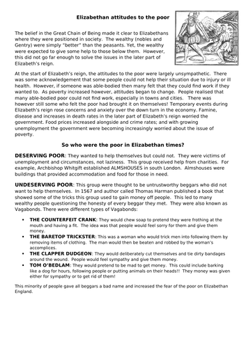 Edexcel 1H10/B4 - L21 - How did the government respond to poverty?