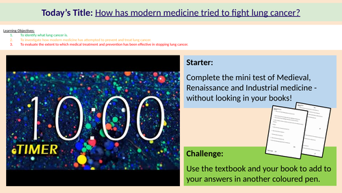MTT History GCSE - Modern Medicine (7 lessons + mini fact test) Edexcel ...