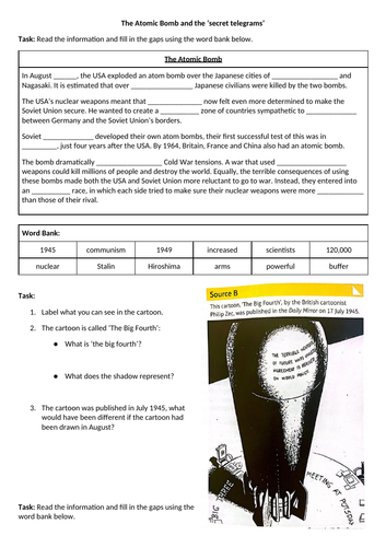 BUNDLE TOPIC 1 COLD WAR GCSE HISTORY EDEXCEL (10 LESSONS + FACT TEST ...