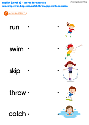 VERB WORKSHEET ACTION WORD EXERCISE FOR KID PDF PRINTABLE FOR K2 ...