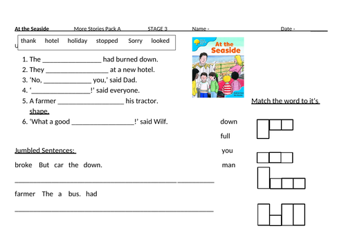 ORT Level 3 - Worksheets to support reading books | Teaching Resources