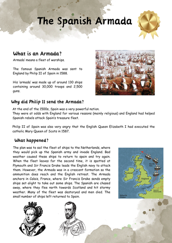 primary homework help spanish armada