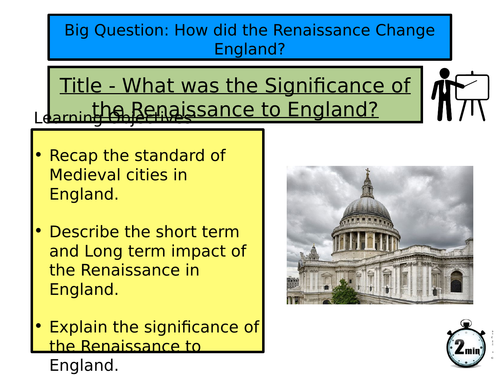 Renaissance Significance - KS3 History Stuarts | Teaching Resources