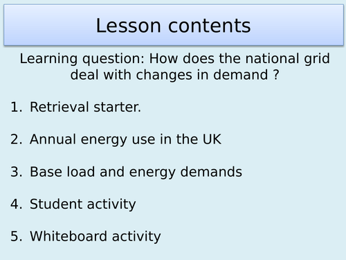 AQA P3.5 Big energy issues