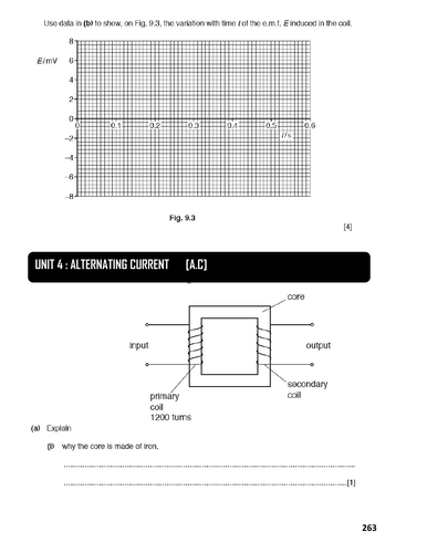 A Level PHYSICS 9702:  ALTERNATING CURRENT