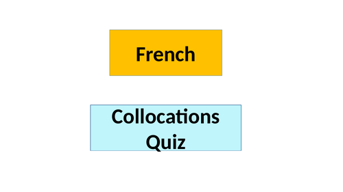 French collocations quiz