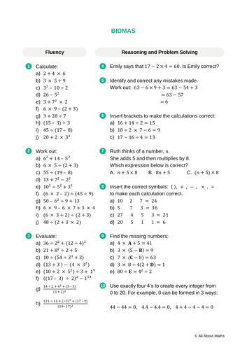 Key Number Skills | Teaching Resources