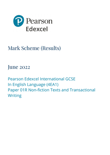 Pearson Edexcel IGCSE Paper 1 Non-fiction reading | Teaching Resources
