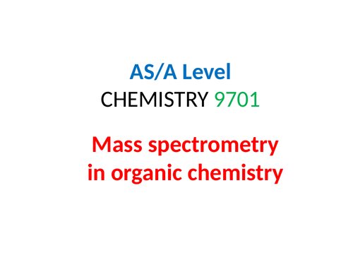 Mass spectrometry in organic chemistry