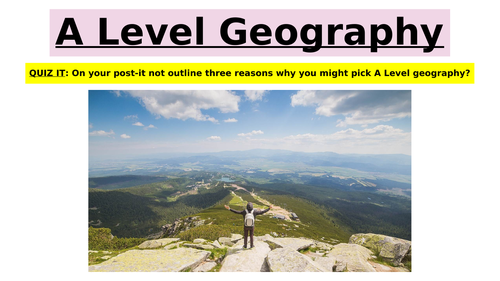 A Level Geography Taster Lesson | Teaching Resources