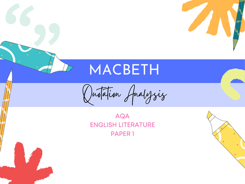 AQA English Lit P1 Exam Revision | Teaching Resources