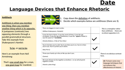 Rhetoric Scheme of Work | Teaching Resources