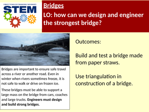Bridge Building STEM club/ STEM lesson