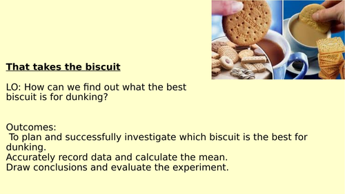 STEM Club/STEM lessons Dunking Biscuits