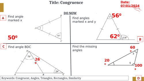 Congruency introduction | Teaching Resources