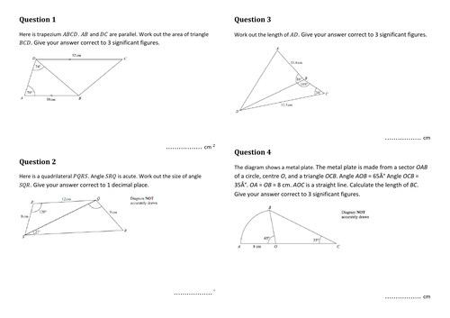 Chapter 22 - Non Right Angled Triangles - Edexcel GCSE Maths Higher ...