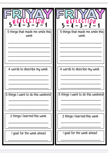 Friday reflection resource | Teaching Resources