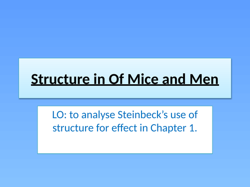 Of Mice and Men Structure