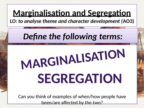 Of Mice and Men  Segregation Marginalisation