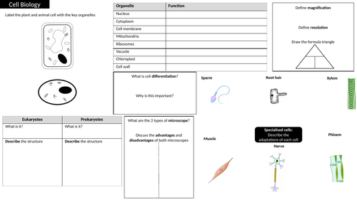 AQA Biology Paper 1 Revision materials GCSE | Teaching Resources