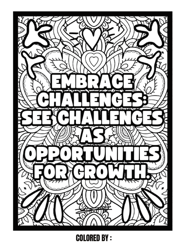 Growth Mindset And New Years Goal Setting, SEL Coloring For Kids ...