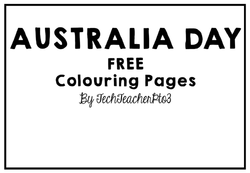 Australia Day Colouring Pages | Teaching Resources