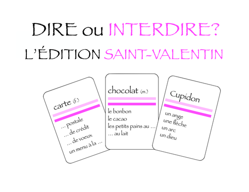 La Saint-Valentin: DIRE OU INTERDIRE?