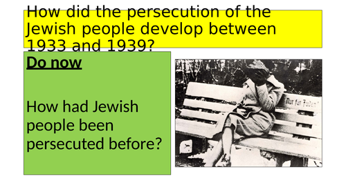How did the persecution of the Jewish people?