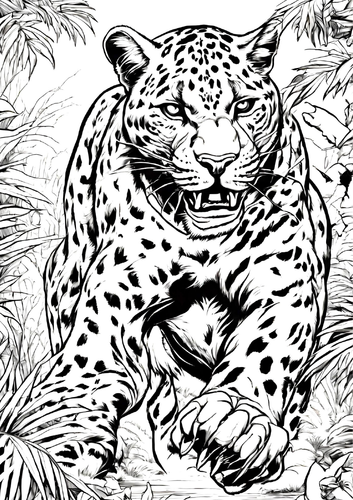Educational & Relaxing Panther Coloring Activities for Home & School ...