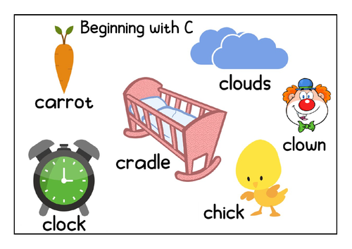 6 Beginning with C Colour and Label Sheets | Teaching Resources