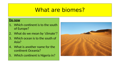 What are biomes?