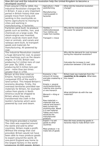 Why is the United Kingdom a developed country? | Teaching Resources