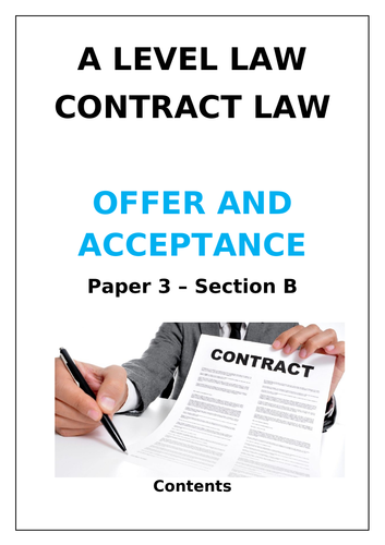 Formation Of A Contract Entire Topic Teaching Resources