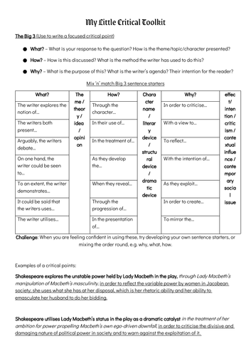 Macbeth - Full Unit of Work - AQA GCSE Literature Paper 1 | Teaching ...