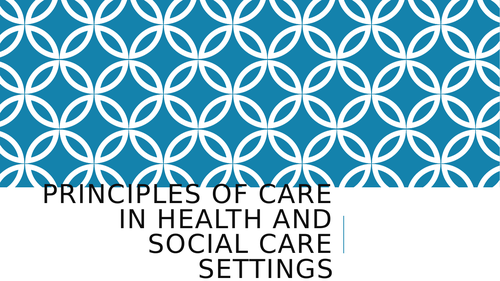 Health and Social Care RO32 Principles of Care Redeveloped National ...
