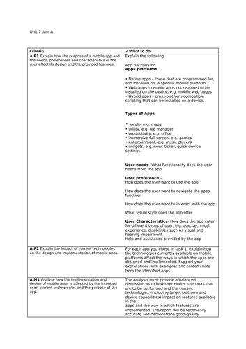 Level 3 BTEC IT - Unit 7: Mobile Applications Development - Learning ...