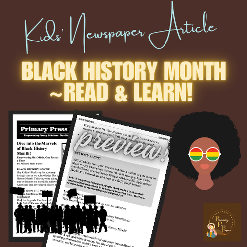 The Marvels of Black History Month! Reading Comprehension & Activity ...