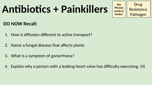 antibiotics-painkillers-gcse-infection-and-response-teaching-resources