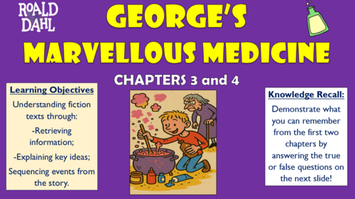 George's Marvellous Medicine - Chapters 3 and 4 - Double Lesson!