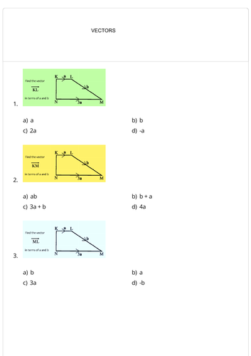 VECTORS | Teaching Resources