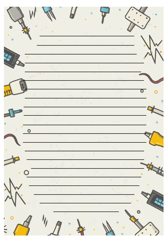 30 Different Writing Frames / Templates, Lined Paper with Colourful ...