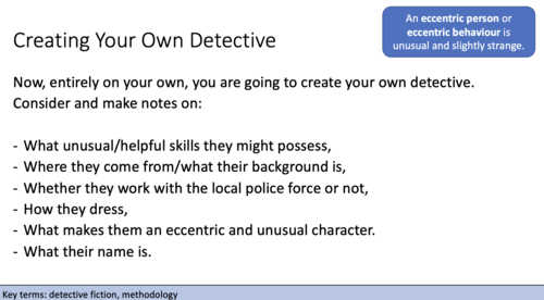 KS3 Introduction to Detective Fiction | Teaching Resources