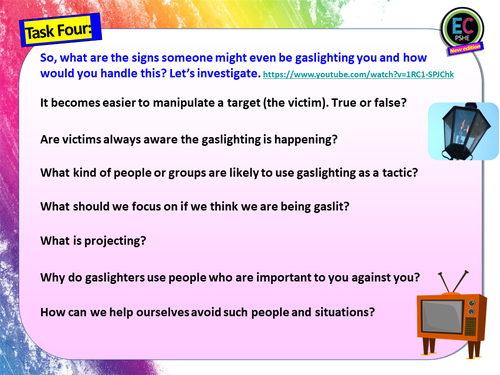 Gaslighting + Emotional Abuse PSHE | Teaching Resources
